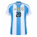 Camisa de Futebol Argentina Alexis Mac Allister #20 Equipamento Principal Copa America 2024 Manga Curta